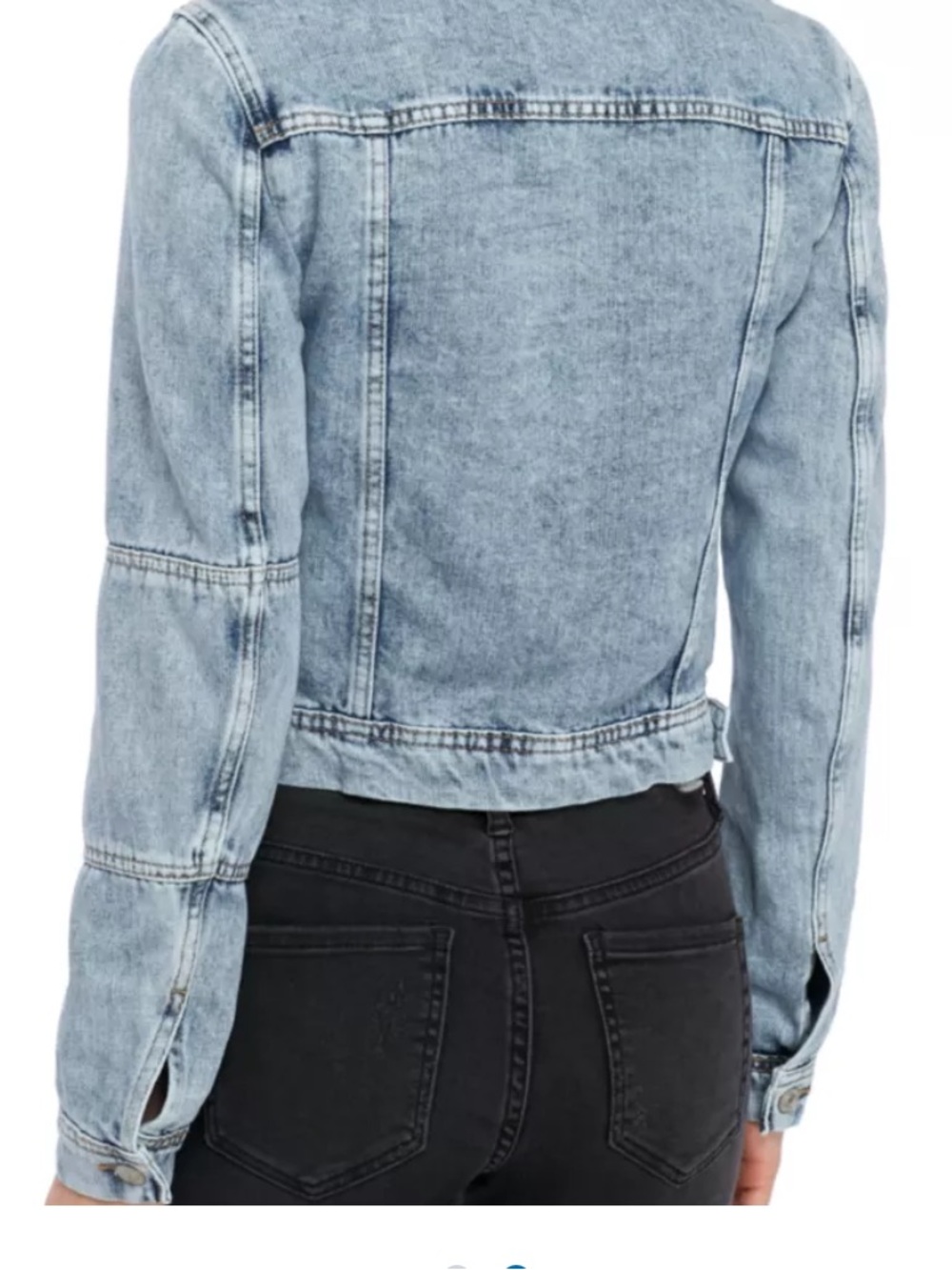 Free People Rumors Light Wash Denim Jacket - Women's Casual Jean Coat - Picture 2 of 9